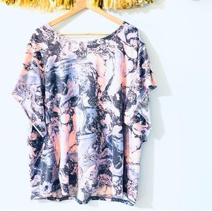 Livi Marble Pattern Kimono Top